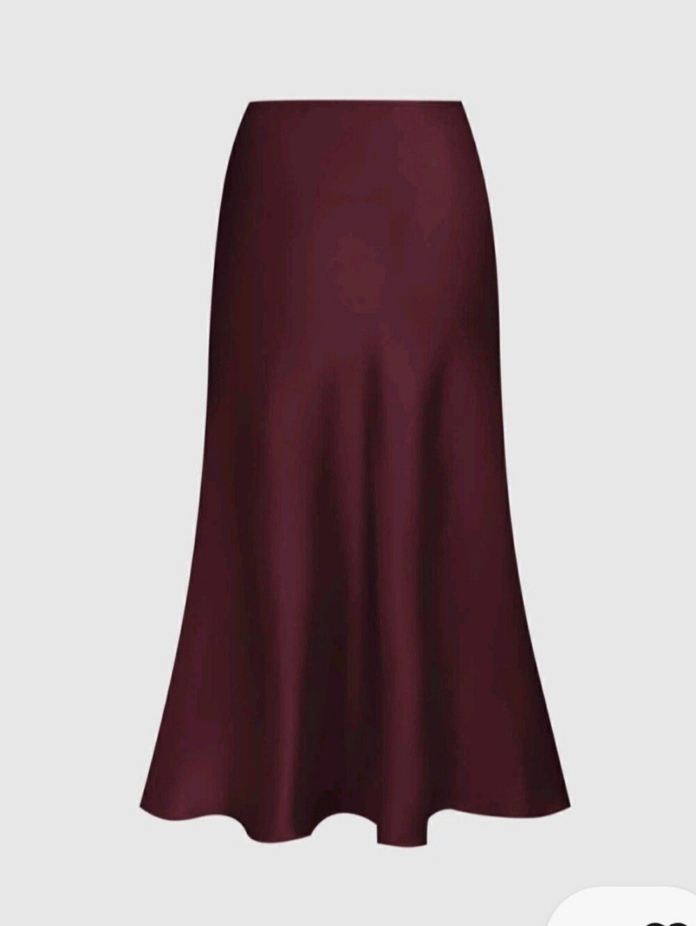Cider Satin Midi Skirt in Deep Burgundy - Women New Size "L" - Picture 3 of 6